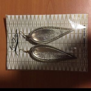 Magnolia leaf earrings